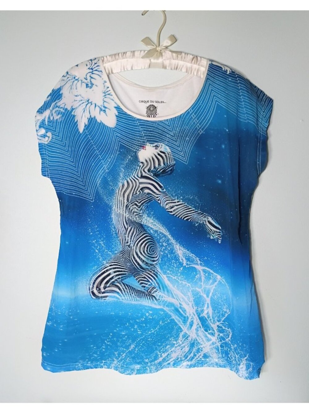Cirque Du Soleil Layered Mesh Women's Shirt 2XL Artsy Stretch Circus READ